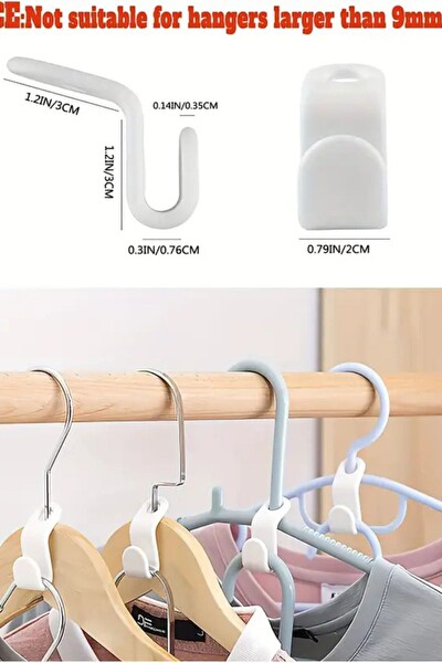 Mithra Life MIT1221 Elbise Askısı Bağlantı Kancası Aparatı Düzenleyici Organizer - 5 Adet