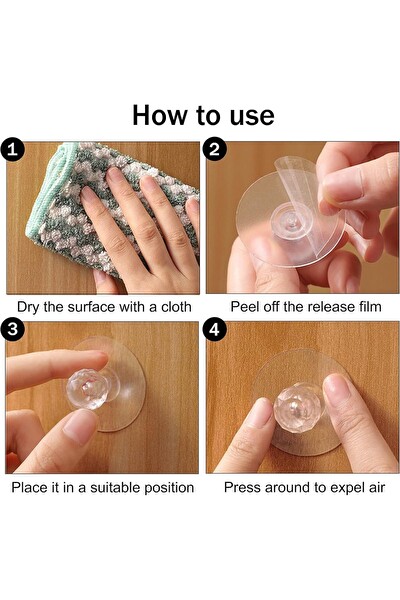 Mithra Life MIT1222 Şeffaf Kristal Görünümlü Dolap Çekmece Kolu Tutma Kulbu Zemin Kancası - 6 Adet