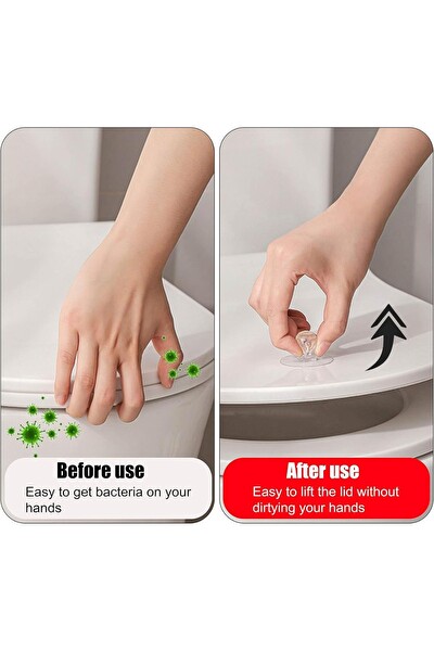 Mithra Life MIT1222 Şeffaf Kristal Görünümlü Dolap Çekmece Kolu Tutma Kulbu Zemin Kancası - 6 Adet