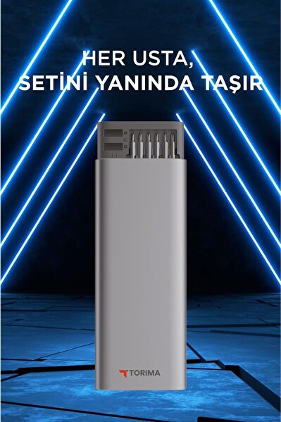 Torima TTS-02 Gri Hassas Onarım ve Tamir İçin Alüminyum Kasa 48 Parça Manyetik Tornavida Seti