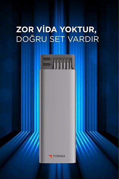Torima TTS-02 Gri Hassas Onarım ve Tamir İçin Alüminyum Kasa 48 Parça Manyetik Tornavida Seti