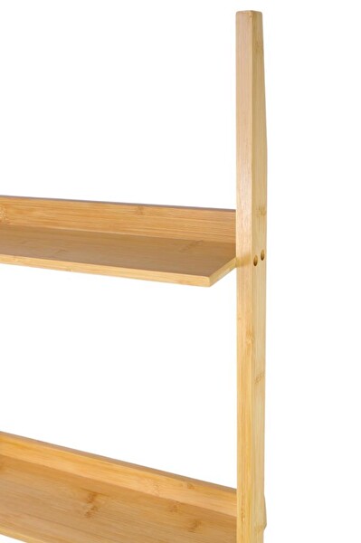 DigitHome DB-0022 Bambu 5 Raflı Merdiven Kitaplık Banyo Düzenleyici Raf Organizer Saksılık