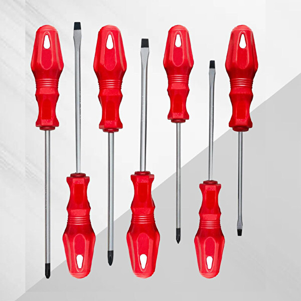 Evimdeyokyok 4 Adet Düz - 3 Adet Yıldız 7'li Tornavida Seti