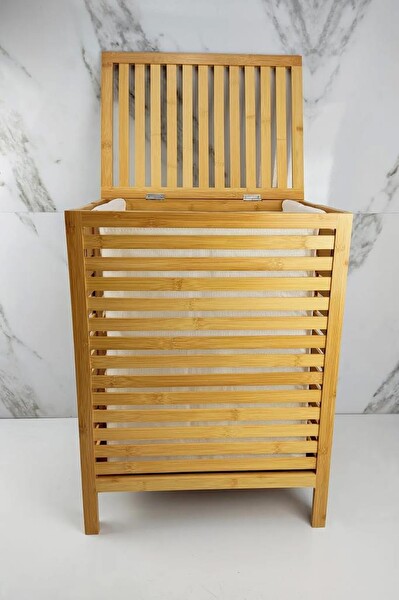 DigitHome Bambu Çamaşır Kirli Sepeti Banyo Düzenleyici – DB-0034