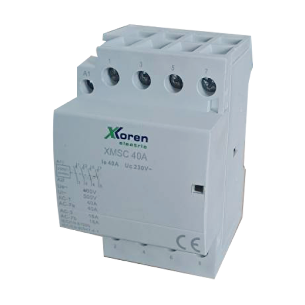 Xkoren 40A 4 Kutup 220V AC 4NO Modüler Kontaktör (Sessiz)