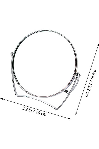 Mithra Life Mini Boy Büyüteçli Çift Taraflı Krom Kaplama Masa Ofis Makyaj Aynası MIT1243