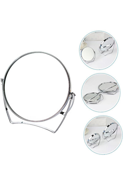 Mithra Life Mini Boy Büyüteçli Çift Taraflı Krom Kaplama Masa Ofis Makyaj Aynası MIT1243