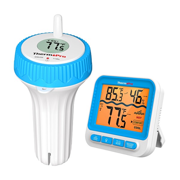 ThermoPro TP211B Yüzen Kablosuz Su Geçirmez Sensör-Monitör Havuz Sıcaklık Termometresi