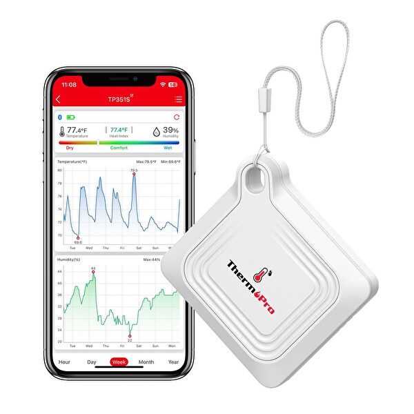 ThermoPro TP351 Telefon Kontröllü 79 M Menzilli Indoor Termometre