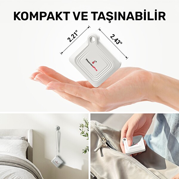 ThermoPro TP351 Telefon Kontröllü 79 M Menzilli Indoor Termometre