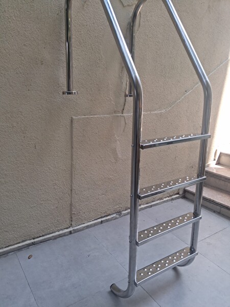 Bengi Ticaret Havuz 12836 Merdiven 316 Kalite Paslanmaz Çelik Cnc Kesimli 4 Basamak El Yapım