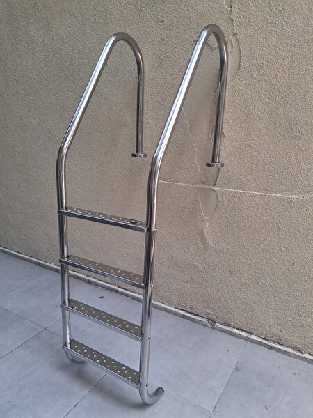 Bengi Ticaret Havuz 12847 Merdiveni 316 Kalite Paslanmaz Çelik Cnc Kesimli 4 Basamaklı El Yapım