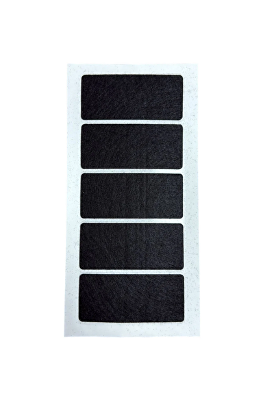 Kitchen Design Lab Siyah 4x9 CM Yapışkanlı Sandalye - Masa - Koltuk Altı Parke Koruma Keçesi - 5 Adet