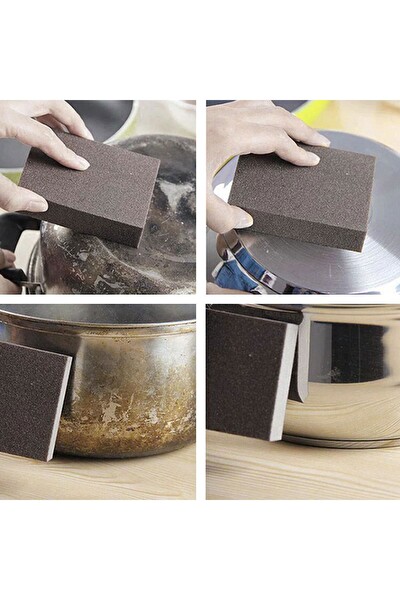 Atlas Sünger Zımpara Kübik El Zımparası Islak Kuru Ahşap Metal Plastik Yüzeyler İçin 120 Kum 5 Adet