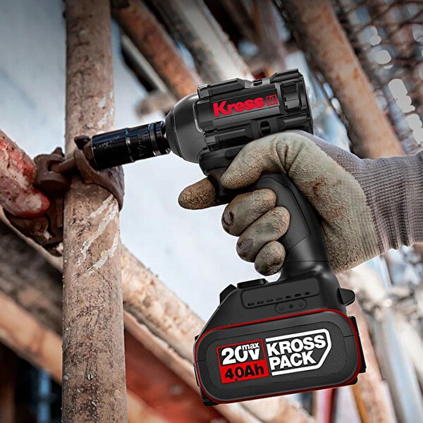 Kress KH275 20Volt-4.0Ah Li-ion Çift Akülü 500Nm Kömürsüz Profesyonel Şarjlı Somun Sıkma