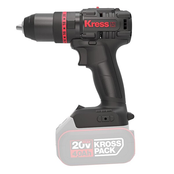 Kress KUC30.91 20Volt Kömürsüz Profesyonel Şarjlı Darbeli Matkap - Akü Dahil Değildir