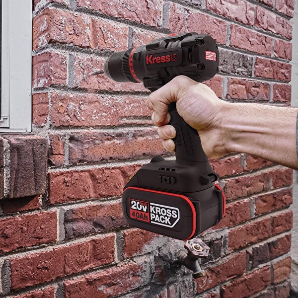 Kress KUC30.91 20Volt Kömürsüz Profesyonel Şarjlı Darbeli Matkap - Akü Dahil Değildir