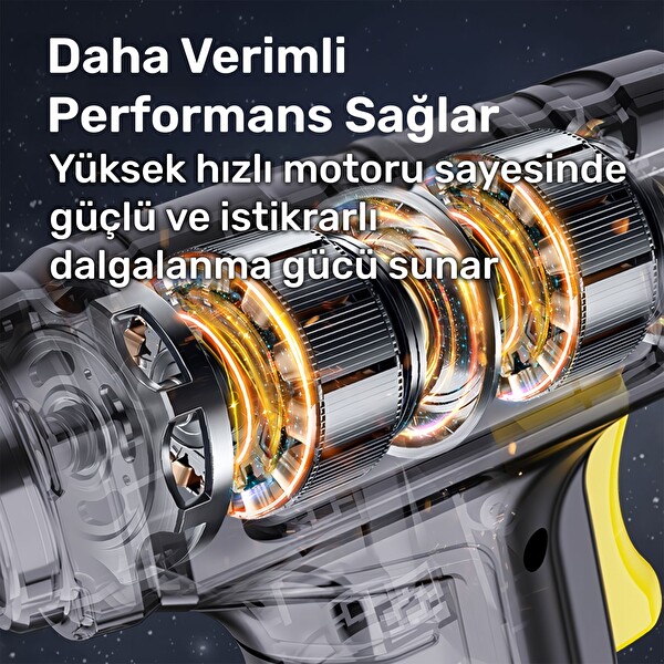 NPO HP03 150PSI 3600Mah Şarjlı Led Işıklı LCD Ekranlı Çok Amaçlı Taşınabilir Dijital Hava Pompası