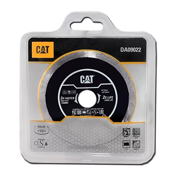 Cat DA09022 115MM Profesyonel Fayans Seramik Mermer Elmas Kesme Diski Sürekli Kenar