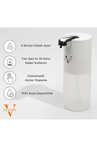 Vayomy Otomatik Sensörlü Şarjlı Sıvı Sabunluk