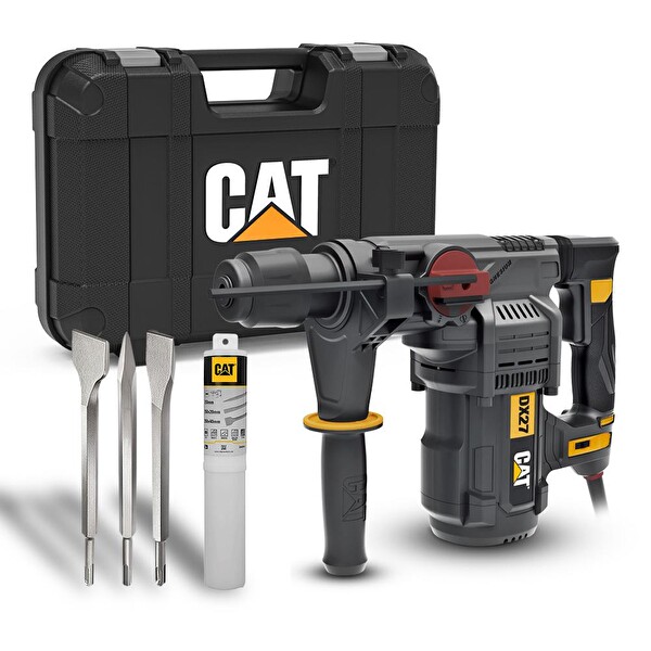 Cat DX27SET 1500 Watt 5.0J 32MM Profesyonel SDS-Plus Kırıcı - Delici + DA03903 3 Parça Kırıcı Uç Seti