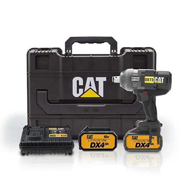 Cat DX73 18Volt 4.0 Ah. Çift Akülü 1700/2100Nm Kömürsüz Profesyonel Şarjlı Somun Sıkma