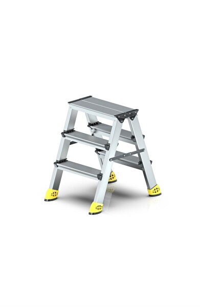 Asvera Yakut Serisi 3+3 Basamaklı Çift Çıkışlı Alüminyum Merdiven