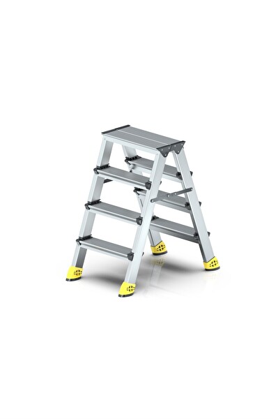 Asvera Safir Serisi 4+4 Basamak Alüminyum Çift Çıkışlı Merdiven