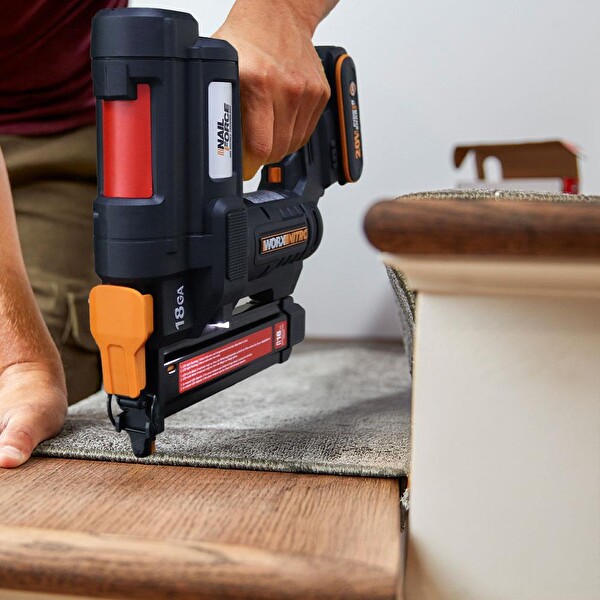 Worx WX844.9 20Volt 16-40mm Profesyonel Şarjlı Zımba Makinesi - 2700 Adet Yedek Zımba (Akü Dahil Değildir)