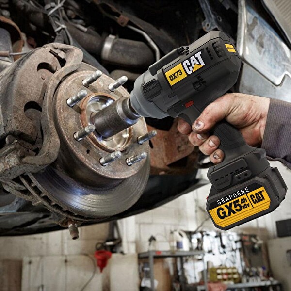 Cat DX73G 18V 5.0Ah Graphene Çift Akülü 1700/2100Nm Kömürsüz Profesyonel Şarjlı Somun Sıkma