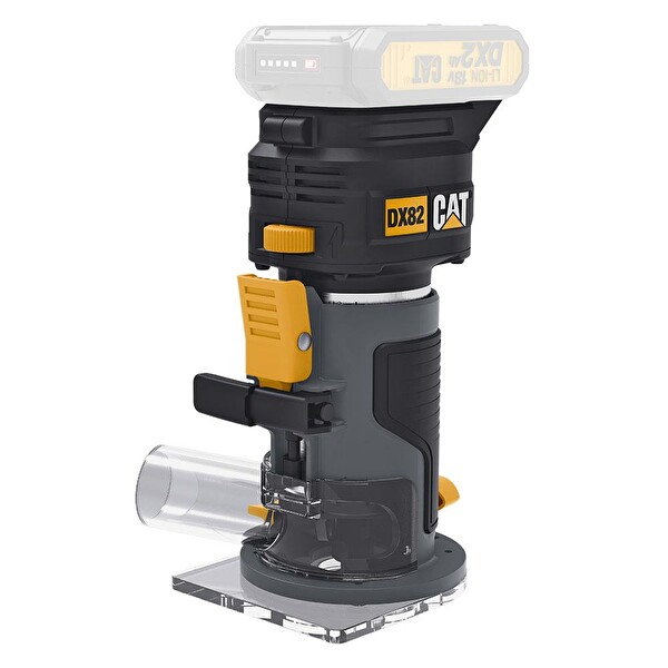 Cat DX82B.3 18V Şarjlı Kömürsüz 6 MM Devir Ayarlı Profesyonel Avuç İçi El Frezesi Formika Tıraşlama - Akü Dahil Değil