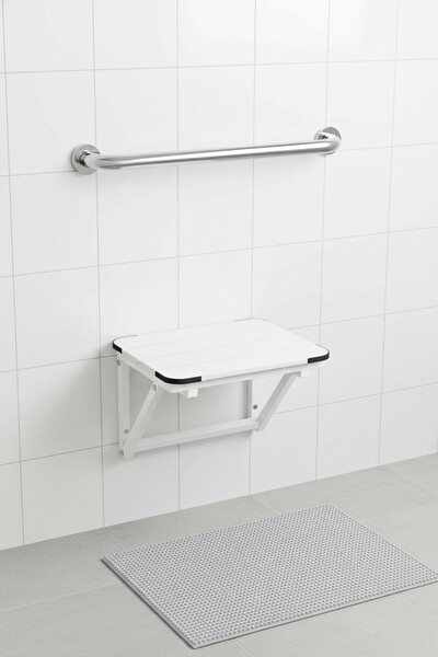 SAS Haus Yaşlı ve Engelli Tutunma Barı Krom Kaplama 40CM Küvet ve Duş Tutamağı Kaymaz Güvenlik Barı