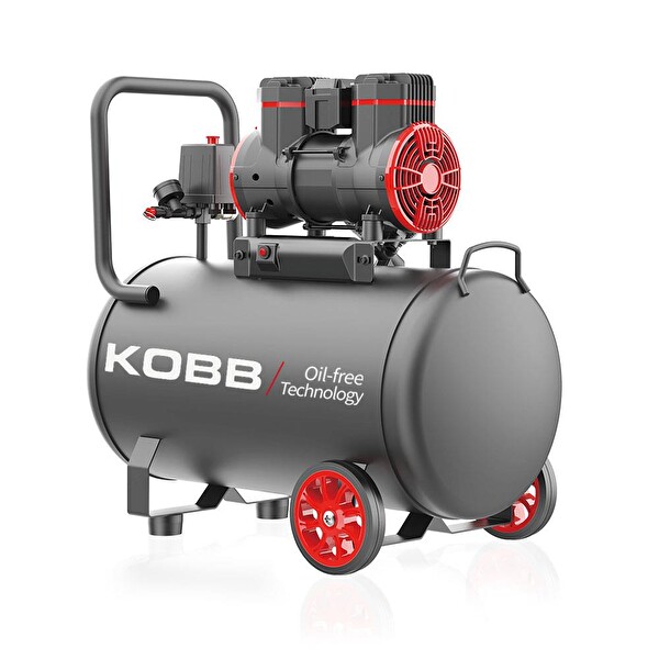 Kobb KBK50S 2.0HP 50 LT 8Bar Yağsız Sessiz Taşınabilir Hava Kompresörü