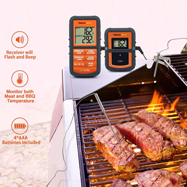 ThermoPro TP08S Wi-Fi Kablosuz Saplamalı Yemek Termometresi