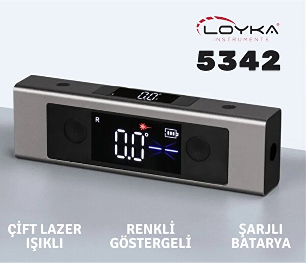 Loyka 5342 Mini Dijital Eğim Ölçer Lazerli