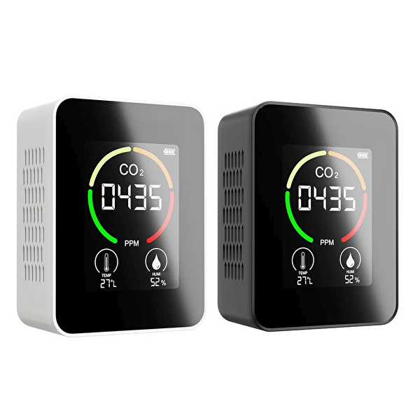 Aek-Tech CO2 Dedektörü Taşınabilir 400-6000 PPM Ev Ofis Sera Hava Kalitesi Ölçüm Cihazı Şarjlı