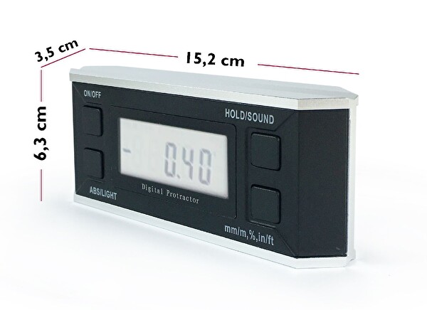 Aek-Tech Dijital Aydınlatmalı Eğim Ölçer WT054