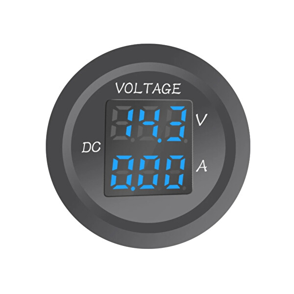 Aek-Tech DC12V/24V Dijital Voltmetre Ampermetre