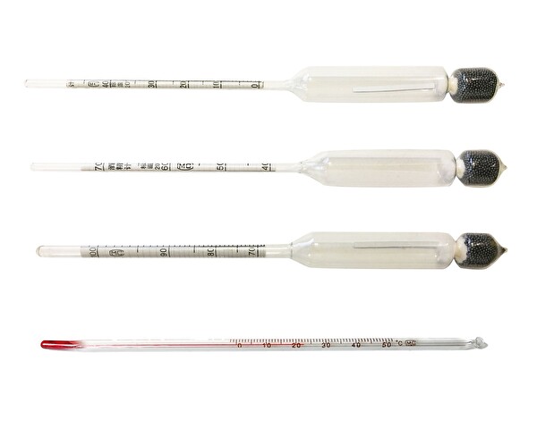 Aek-Tech 3'lü Set Termometreli Alkolmetre 0-40-70-100