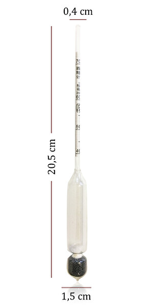 Aek-Tech 3'lü Set Termometreli Alkolmetre 0-40-70-100