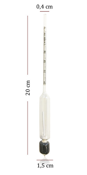 Aek-Tech 3'lü Set Termometreli Alkolmetre 0-40-70-100