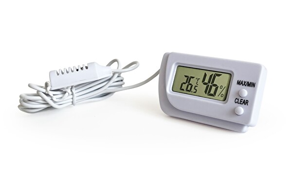 Aek-Tech Dijital Min-Max Prob Termometre Nem Ölçer Beyaz