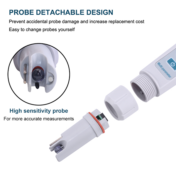Aek-TechPH-686 4'ü 1 Arada PH Metre TDS EC ve Sıcaklık Ölçer