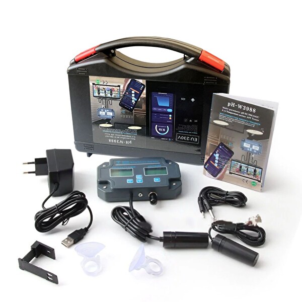 Aek-Tech 6’sı Birarada WiFi Su Kalitesi Test Cihazı PH EC TDS Salt GS Temp PH-W3988