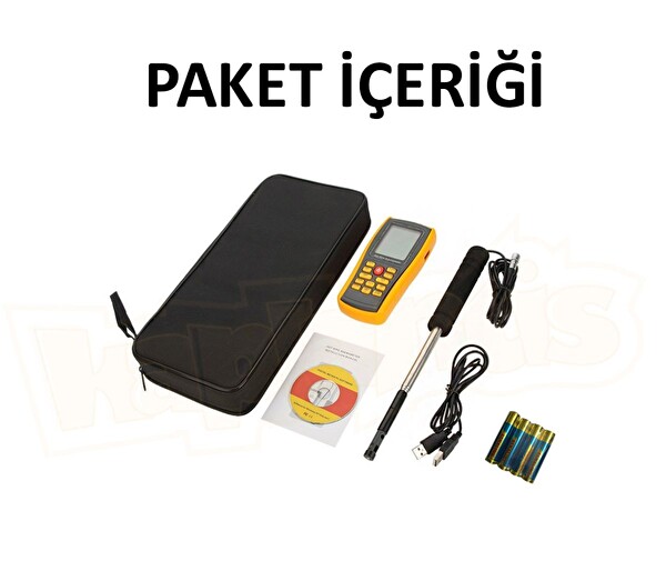 Benetech GM8903 Anemometre Hava Akım Debi Ölçer 102 CM Açılabilir Prob