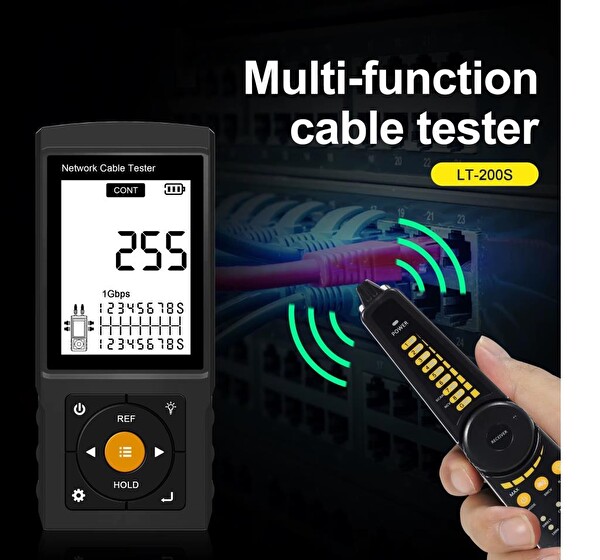 Novacom LT-200 RJ45 Poe Uyumlu Çok Fonksiyonlu Kablo Test Cihazı