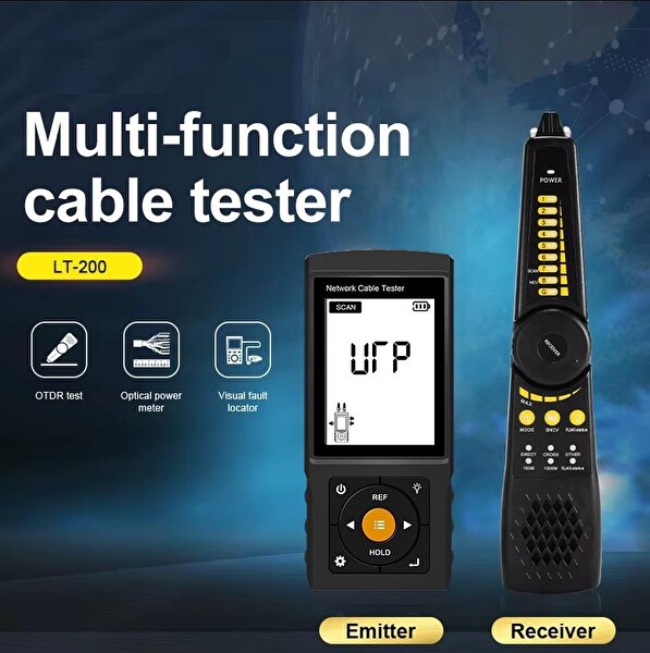 Novacom LT-200 RJ45 Poe Uyumlu Çok Fonksiyonlu Kablo Test Cihazı