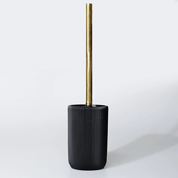 By Selim Lydia Siyah 5 Parça Polyester Banyo Seti