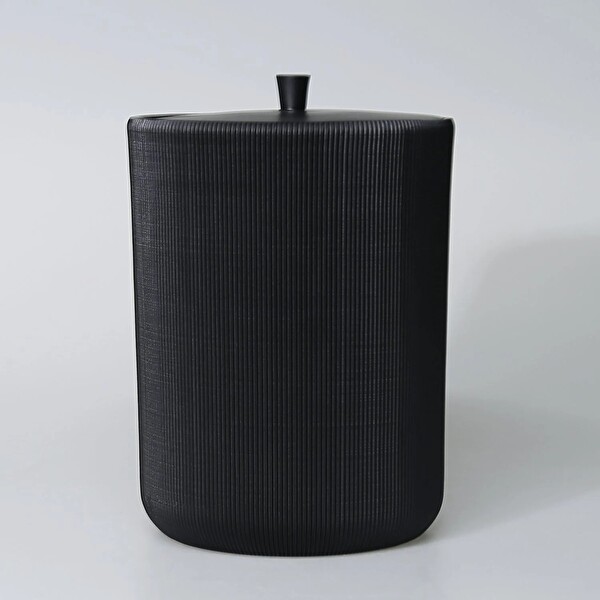 By Selim Lydia Siyah 5 Parça Polyester Banyo Seti