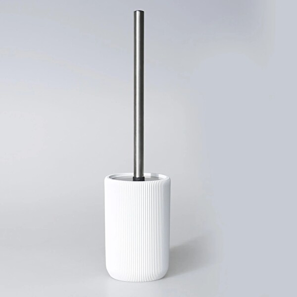 By Selim Lydia Beyaz 5 Parça Polyester Banyo Seti